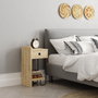 Hanah Home Sirius Left - Oak v2 Mesita de Noche Roble 32x61x30cm